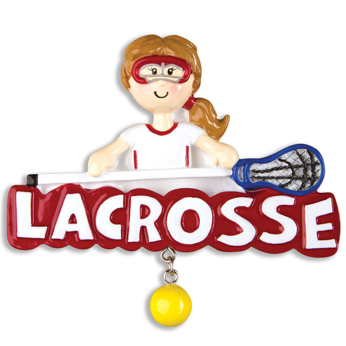 Personalized by Santa Sports Lacrosse Girl Shaped Ornament Wayfair